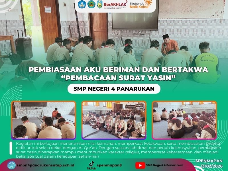 PEMBIASAAN AKU BERIMAN DAN BERTAKWA “PEMBACAAN SURAT YASIN”