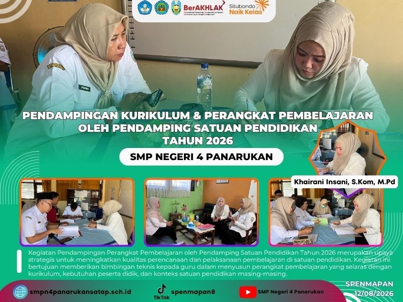 PENDAMPINGAN PERANGKAT PEMBELAJARAN OLEH PENDAMPING SATUAN PENDIDIKAN TAHUN 2026